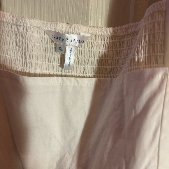 Draper James Smock Casual Puff Sleeve Plain Mini Dress - Picture 2 of 3